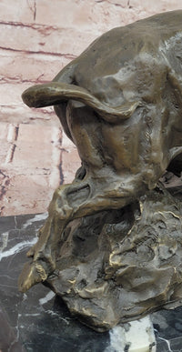 Signed Original Milo Cape Buffalo Genuine Animal Bronze Sculpture Statue