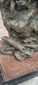 Big Horn Sheep Ram Game Hunter Wildlife Art Aries Bronze Marble Statue Sculpture