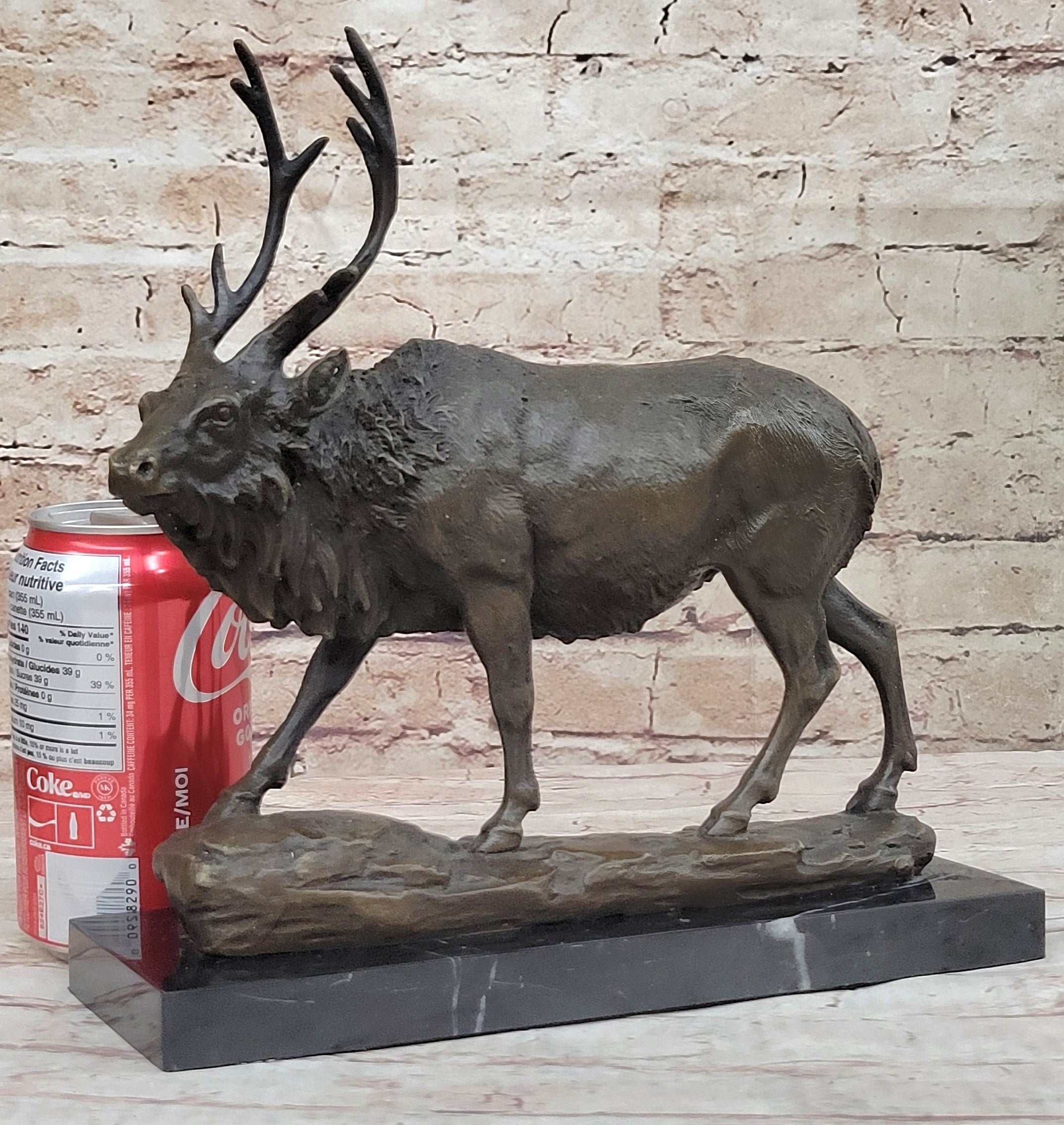 Signed Milo Male Deer Stag Buck Wildlife Bronze Sculpture