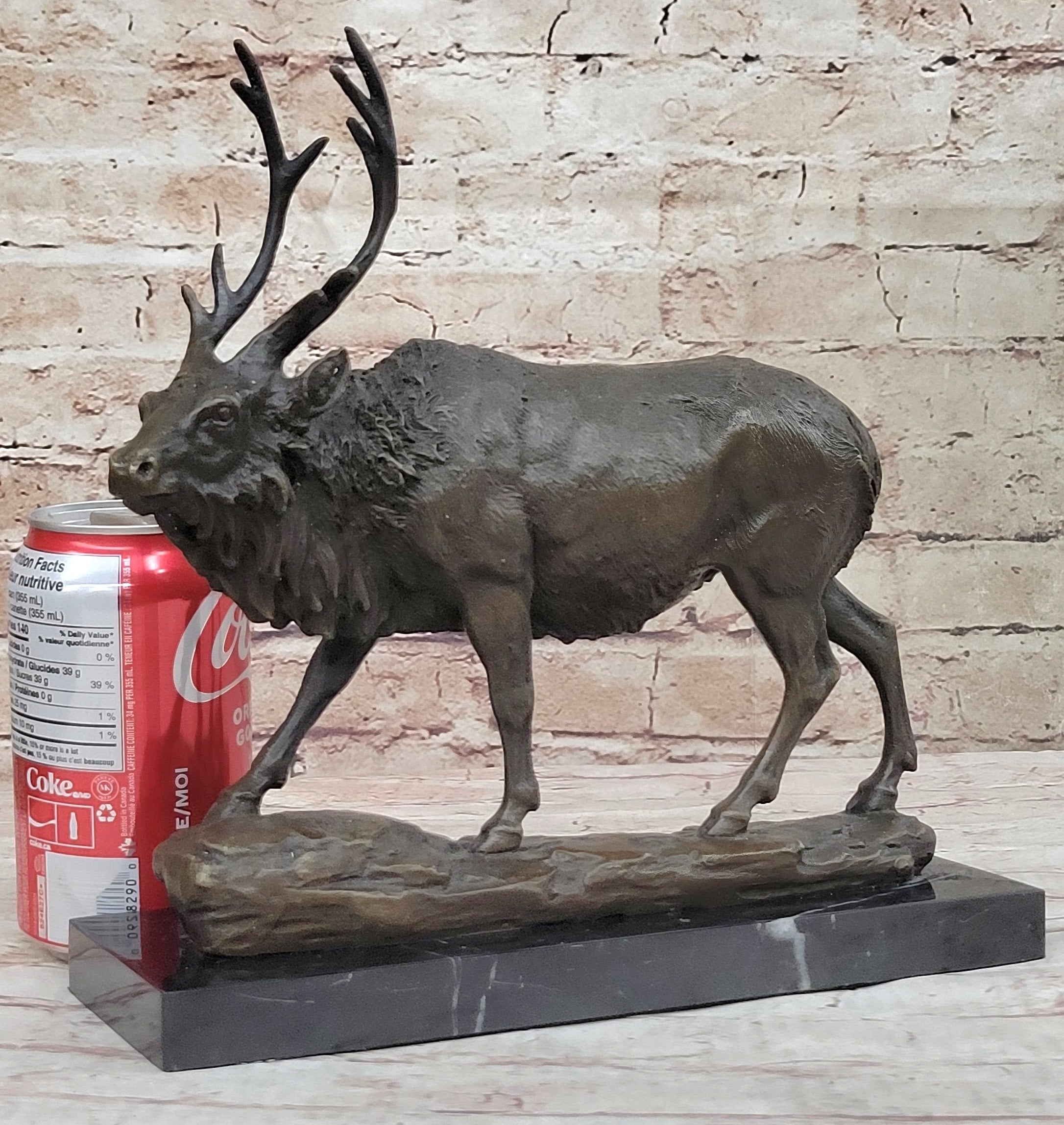 Signed Milo Male Deer Stag Buck Wildlife Bronze Sculpture