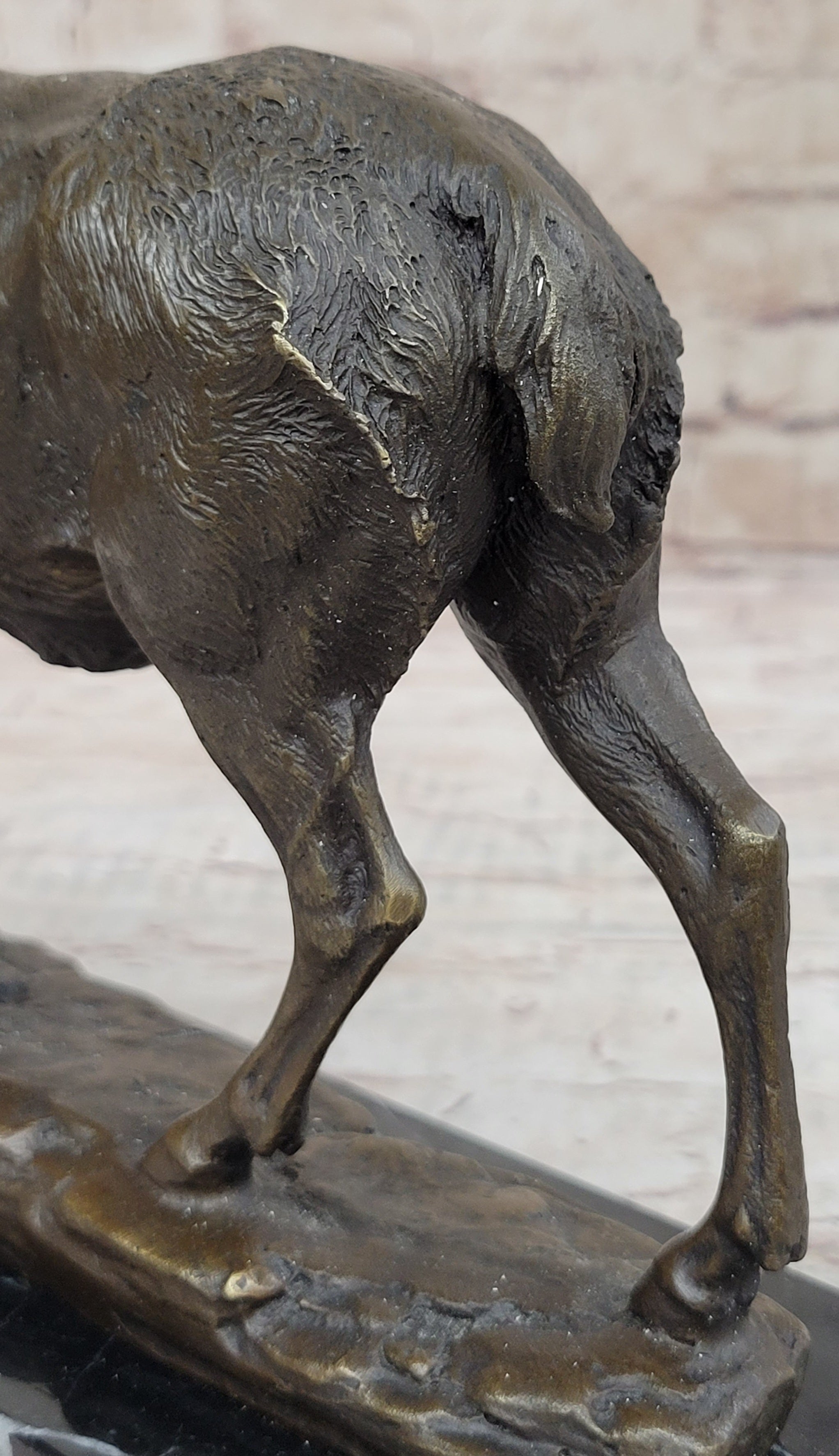 Signed Milo Male Deer Stag Buck Wildlife Bronze Sculpture