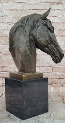 Original Milo Bronze Horse Head Animal Bust Sculpture Art Office Table Home Decor