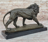 Young Male Lion Hot Cast Bronze Sculpture by Milo
