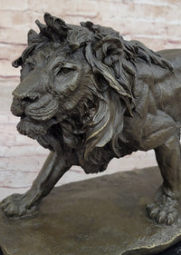 Young Male Lion Hot Cast Bronze Sculpture by Milo