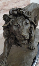 Young Male Lion Hot Cast Bronze Sculpture by Milo