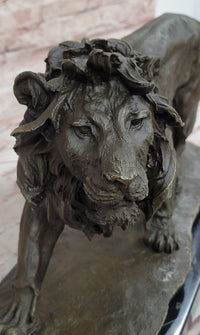 Young Male Lion Hot Cast Bronze Sculpture by Milo
