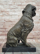 Signed Original Milo Cocker Spaniel Sitting Dog Bronze Sculpture Statue