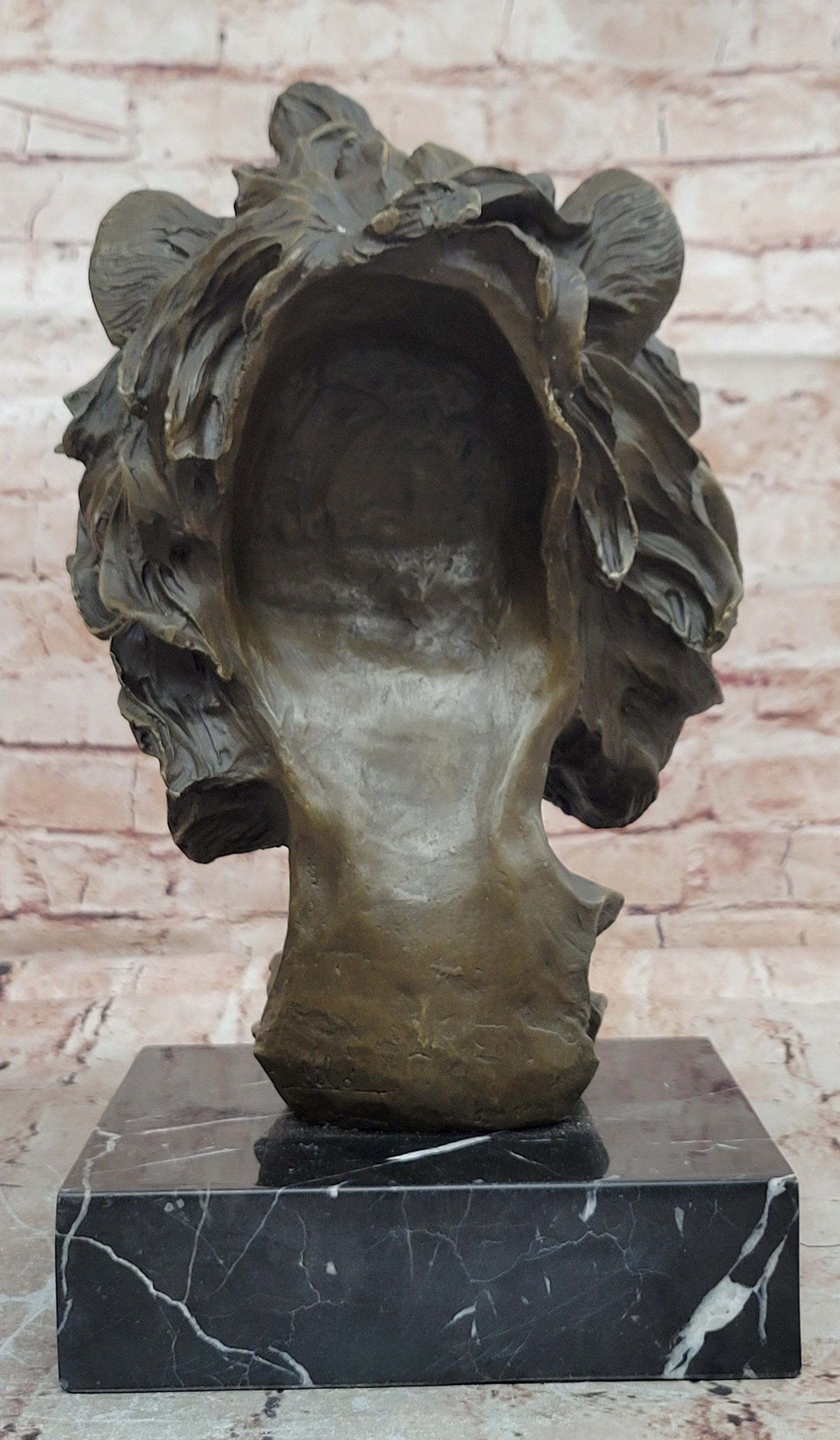 Bronze Lion Head Statue Contemporary Art Signed Milo Classic Wildlife Artwork