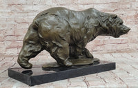 Bronze Sculpture Animal Sculpture Grizzly Bear Home Decor Art Signed Milo Statue
