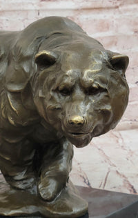 Bronze Sculpture Animal Sculpture Grizzly Bear Home Decor Art Signed Milo Statue