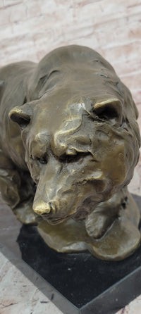 Bronze Sculpture Animal Sculpture Grizzly Bear Home Decor Art Signed Milo Statue