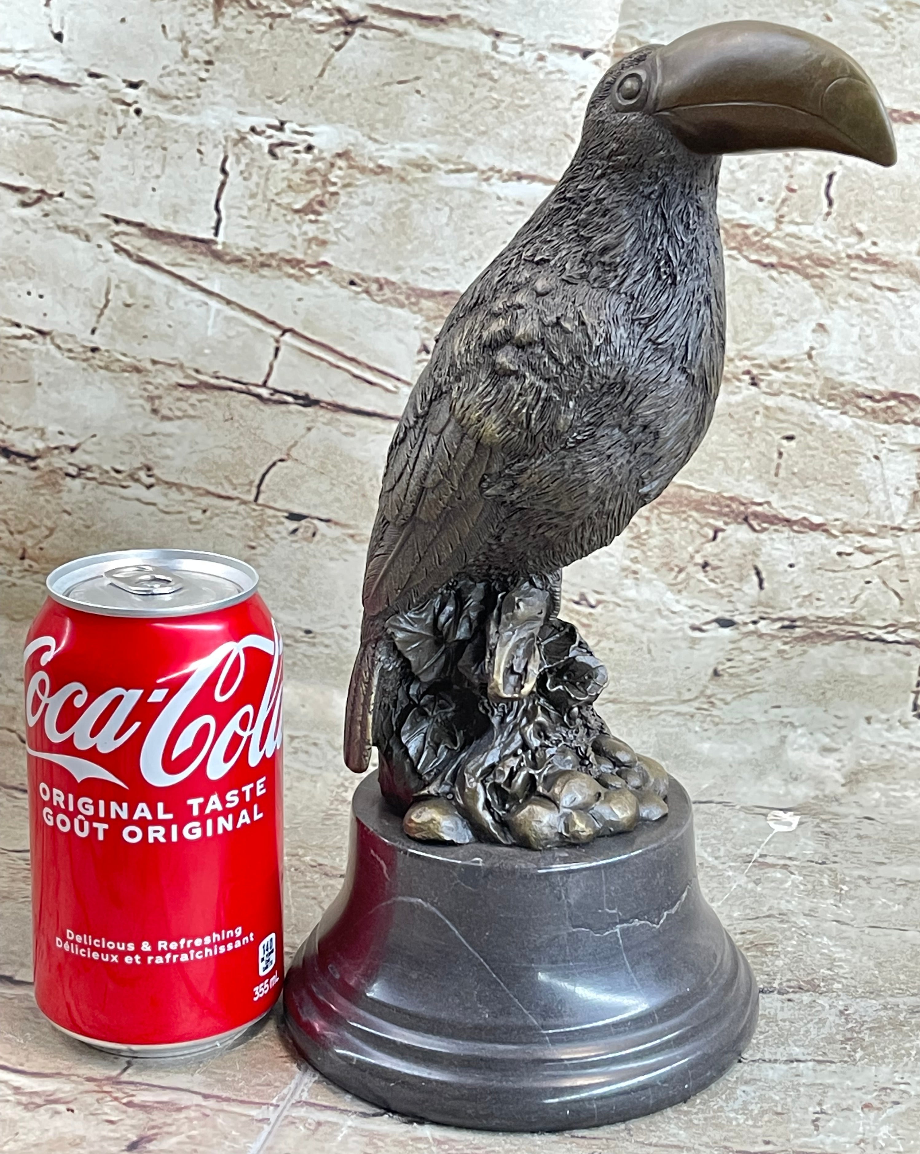 Toucan Tropical Bird Bronze Sculpture Signed Art