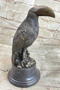 Toucan Tropical Bird Bronze Sculpture Signed Art