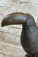 Toucan Tropical Bird Bronze Sculpture Signed Art
