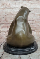 Signed Milo Polar Bear Mom And son Bronze Sculpture Abstract Modern Sculpture