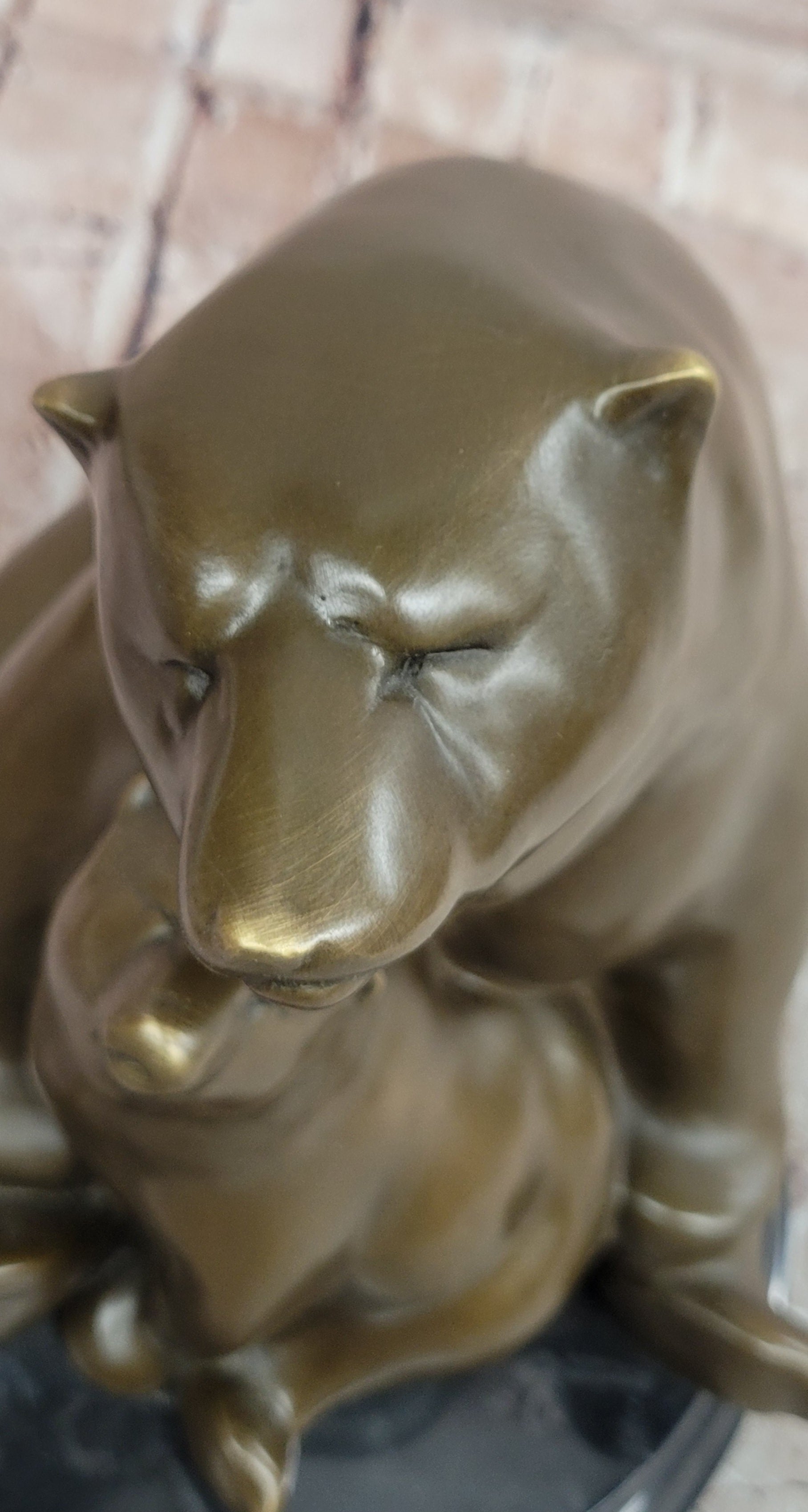 Signed Milo Polar Bear Mom And son Bronze Sculpture Abstract Modern Sculpture