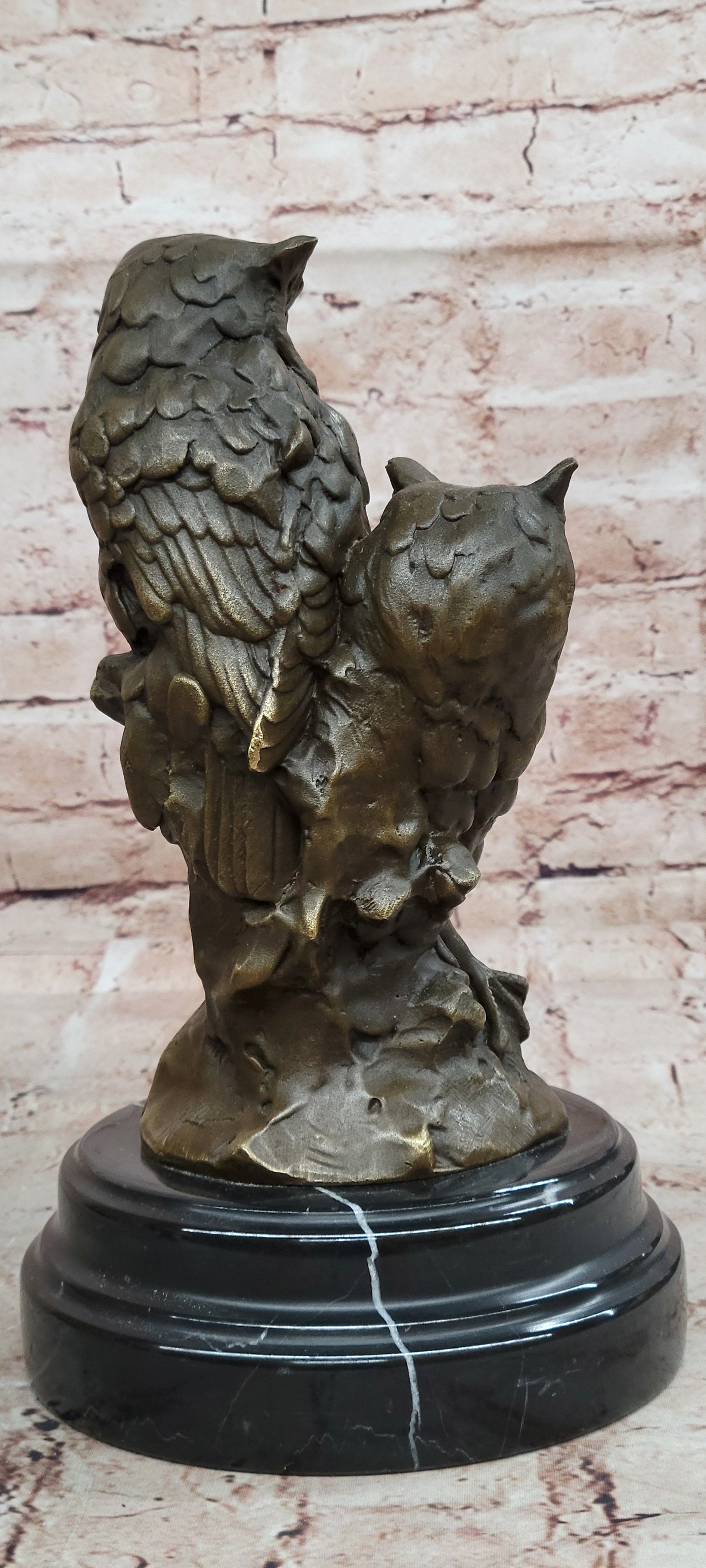 Bronze Animal Sculptures Owls Milo Garden Statue