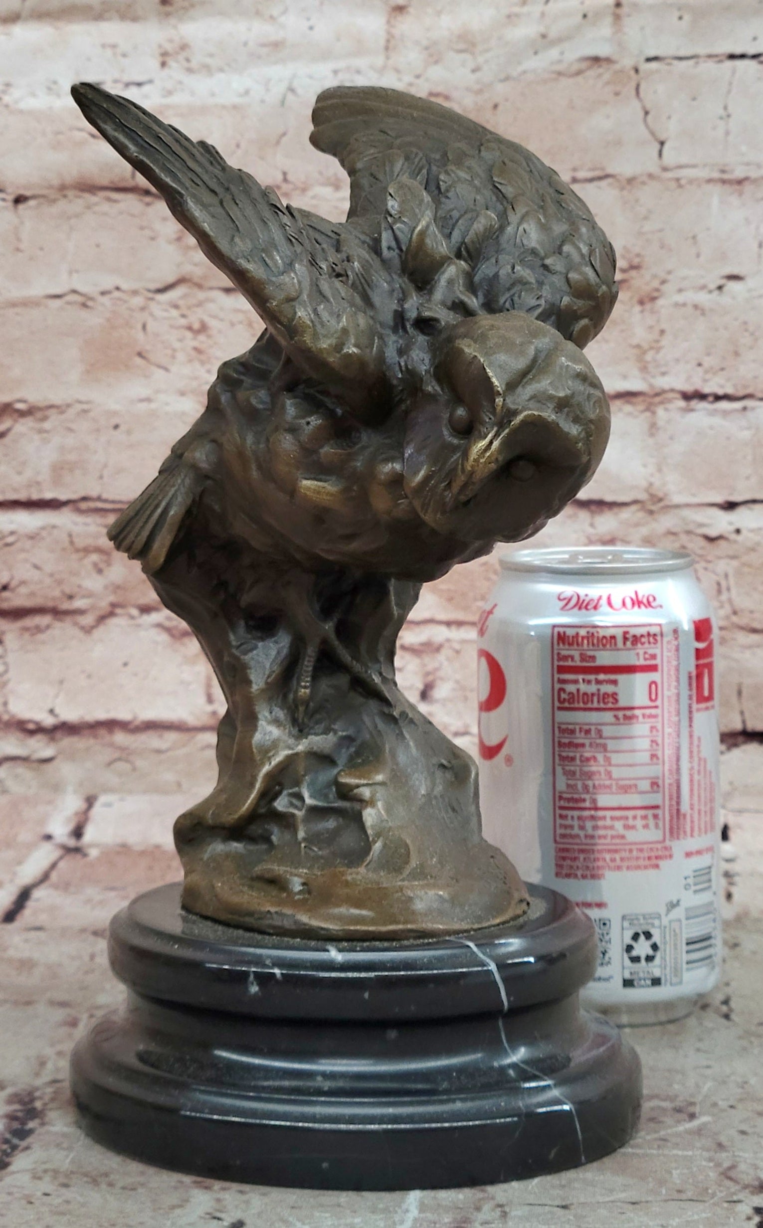 Bronze Flying Owl Sculpture by Milo