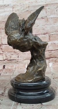 Art Bronze Flying Owl Statue Animal Sculpture Desk Statue by Milo Statue