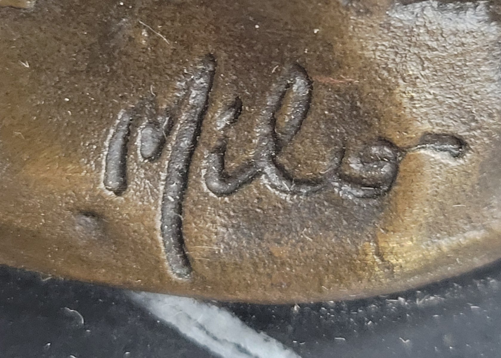 Signed Original Artwork by Miguel Lopez Detailed Owl on a Prey Bronze Statue
