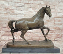 Genuine Bronze Prancing Stallion Horse by Barye Bronco Mustang Equestrian Statue