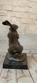 Bronze Sculpture of Bunny Rabbit Holding Baby by Milo