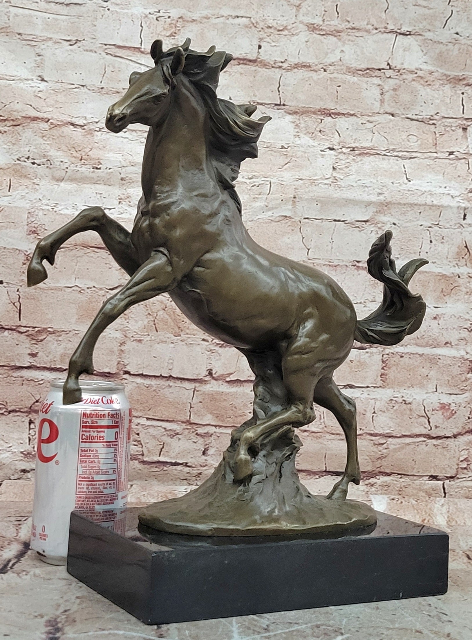 Realistic and Dynamic Bronze Sculpture Shows Wild Horse Signed by Milo