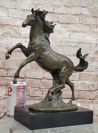 Realistic and Dynamic Bronze Sculpture Shows Wild Horse Signed by Milo