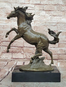 Realistic and Dynamic Bronze Sculpture Shows Wild Horse Signed by Milo