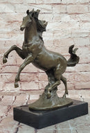 Realistic and Dynamic Bronze Sculpture Shows Wild Horse Signed by Milo