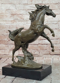 Realistic and Dynamic Bronze Sculpture Shows Wild Horse Signed by Milo