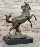 Realistic and Dynamic Bronze Sculpture Shows Wild Horse Signed by Milo
