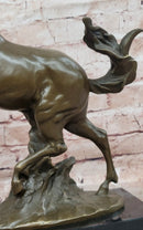 Realistic and Dynamic Bronze Sculpture Shows Wild Horse Signed by Milo