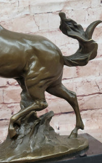 Realistic and Dynamic Bronze Sculpture Shows Wild Horse Signed by Milo