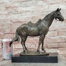 Signed Original Milo Bronze Horse Statue on Marble Base Equestrian Sculpture