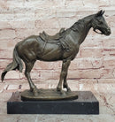 Signed Original Milo Bronze Horse Statue on Marble Base Equestrian Sculpture