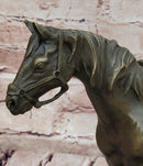 Signed Original Milo Bronze Horse Statue on Marble Base Equestrian Sculpture
