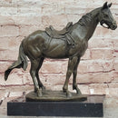 Signed Original Milo Bronze Horse Statue on Marble Base Equestrian Sculpture