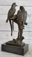 Collector Edition Signed Milo Three Brazilian Parrots Bronze