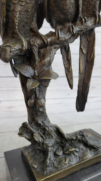 Collector Edition Signed Milo Three Brazilian Parrots Bronze