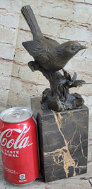 Finch Canary Bird Bronze Sculpture on Marble Base 11" x 5"