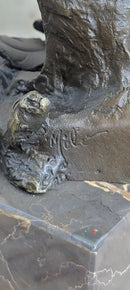 Finch Canary Bird Bronze Sculpture on Marble Base 11" x 5"