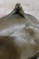 Miniature Hippopotamus Hippo Bronze Figure 6.5" x 5"