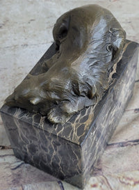 Signed Milo Polar Bear Bronze Sculpture Marble Base