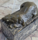 Signed Milo Polar Bear Bronze Sculpture Marble Base
