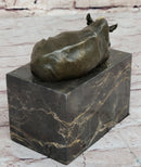 Rhinoceros Rhino Bookend Bronze Lost Wax Casting Marble Base