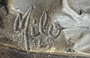 Elephant Standing on Hind Legs Bronze Sculpture Signed Art
