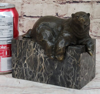 Art Deco Hot Cast Polar Bear Bookend Bronze Sculpture