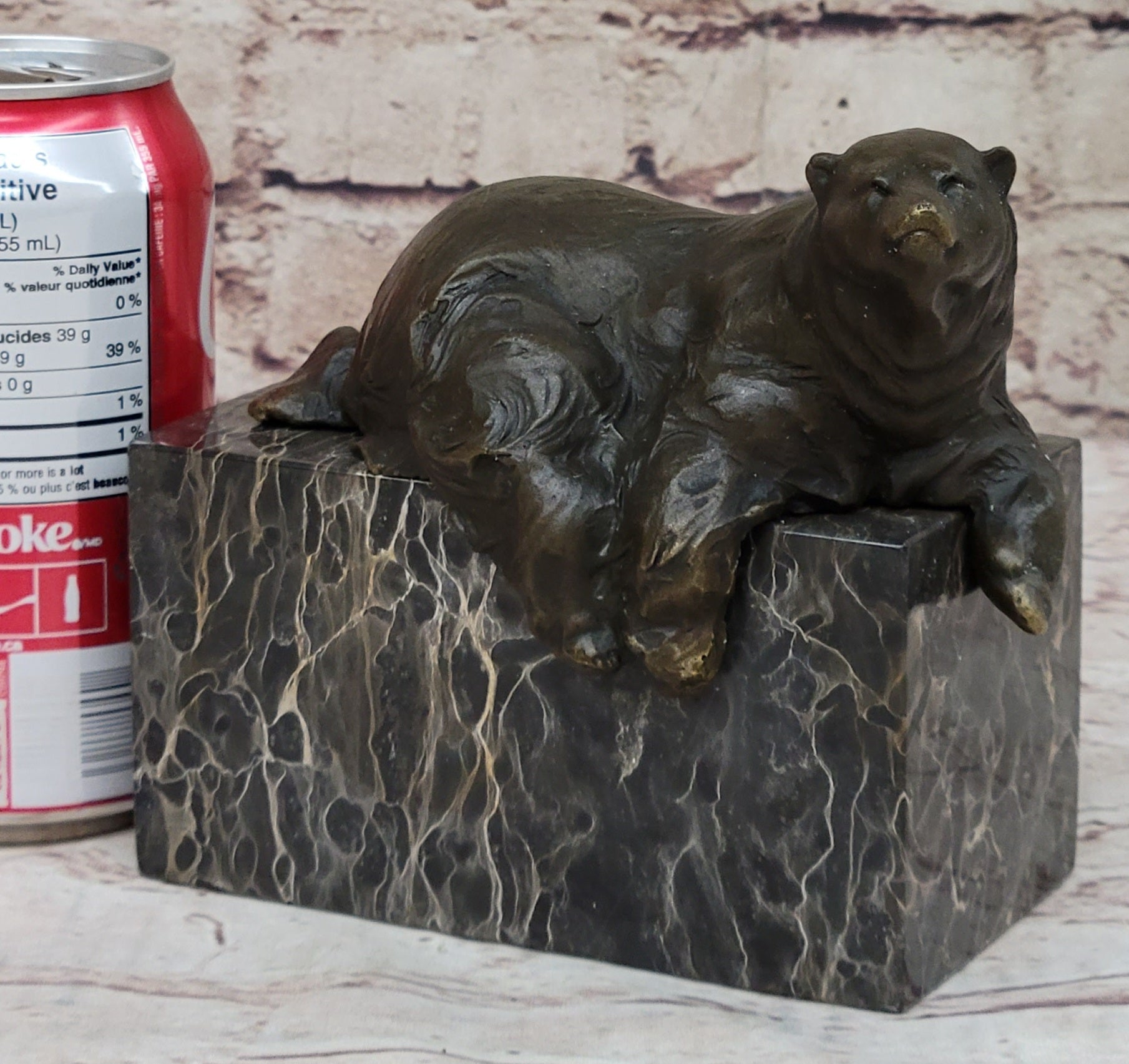 Art Deco Hot Cast Polar Bear Bookend Bronze Sculpture