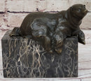 Art Deco Hot Cast Polar Bear Bookend Bronze Sculpture